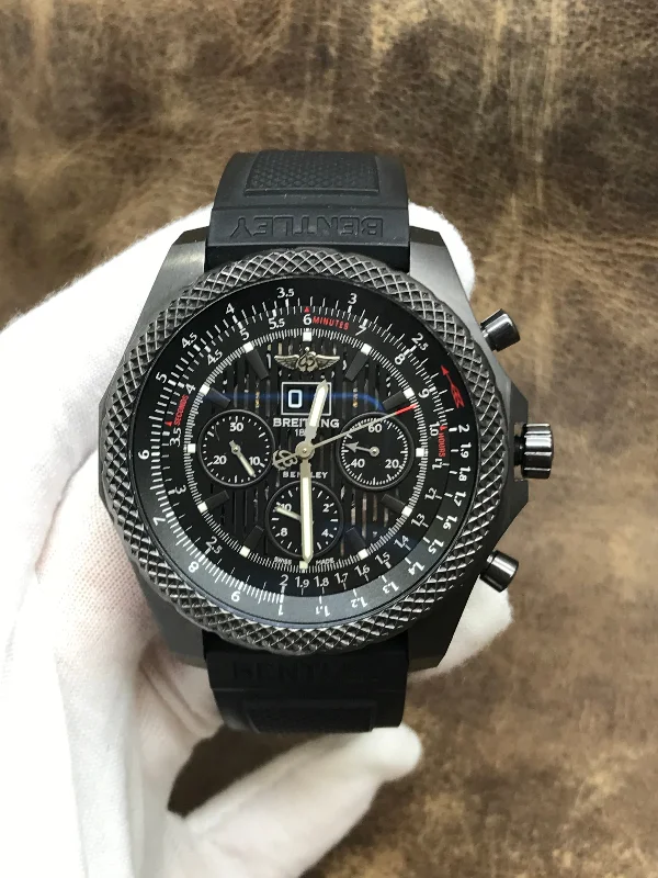 Breitling Bentley Chronograph 6.75 Midnight Limited 1000pcs M4436413 Black Dial Automatic Men's Watch