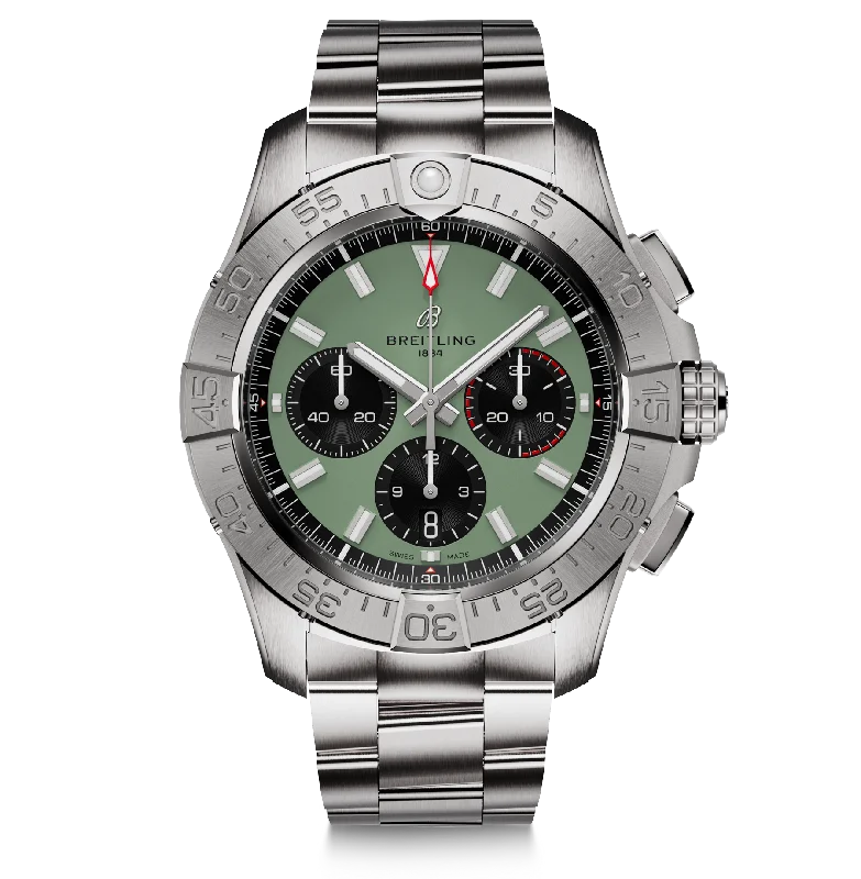 Breitling Avenger B01 Chronograph 44mm Watch with Green Dial