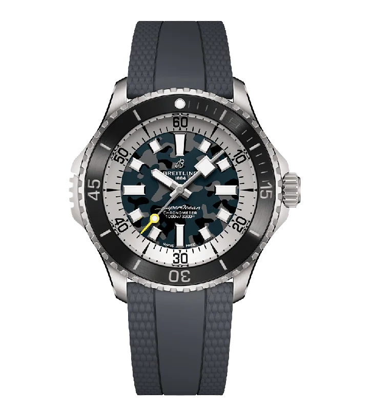 Breitling Superocean Automatic 46 Super Diver Watch with Camo Dial