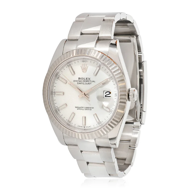 Datejust 41 126334 Mens Watch in 18kt Stainless Steel/White Gold