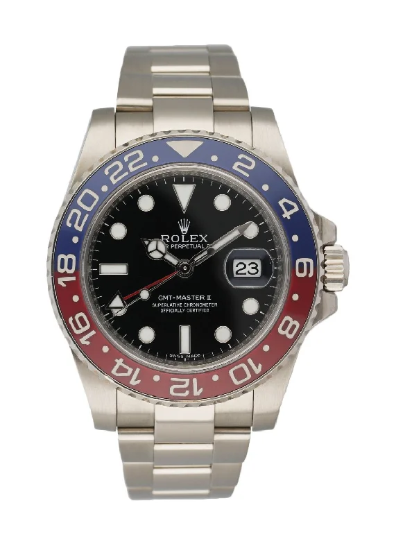 Rolex 116719 GMT-Master II 18K White Gold Pepsi Ceramic Bezel Men's Watch