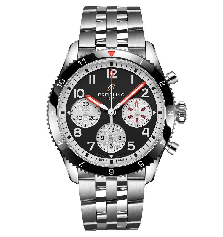 Breitling Classic AVI Chronograph 42 Mosquito Watch with Stainless Steel Bracelet