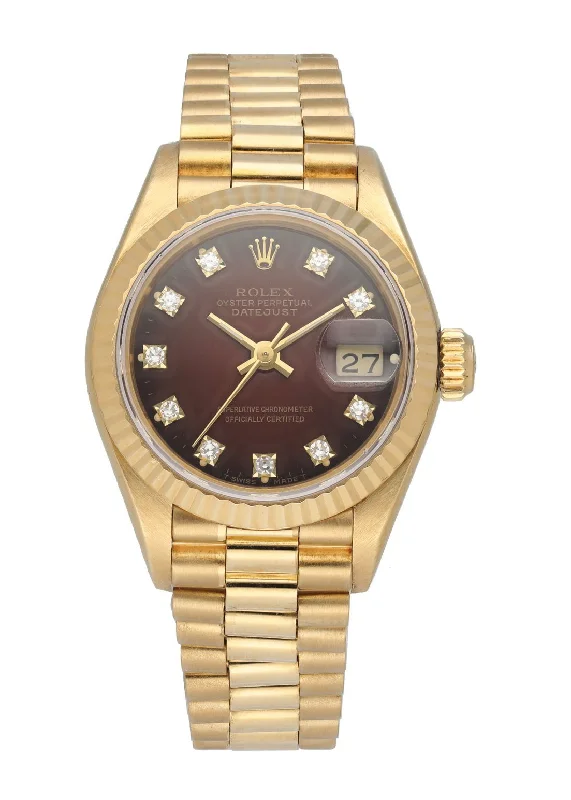 Rolex Datejust 69178 Diamond Dial Yellow Gold Ladies Watch