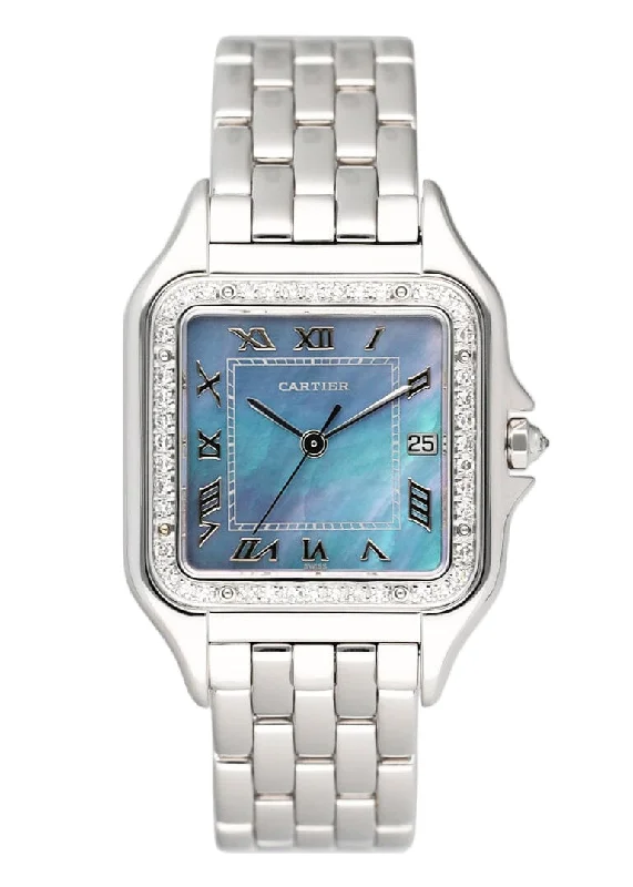 Cartier Panthere 1650 MOP White Gold Ladies Watch