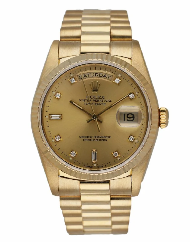 Rolex Day Date 18238 President Diamond Dial Box Papers