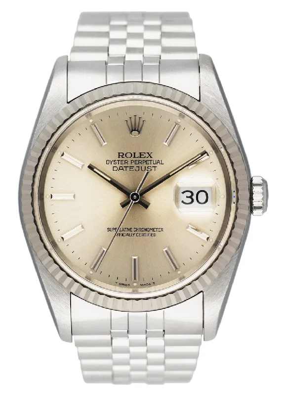 Rolex Datejust 16234 Silver Dial Mens Watch