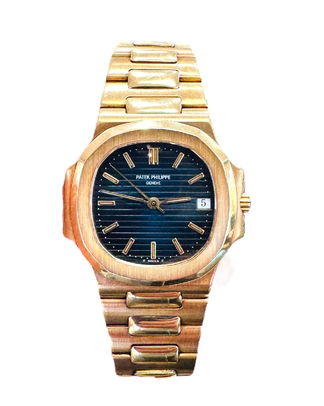 Patek Philippe Nautilus 3800J Blue Dial Mint Condition PreOwned Box/Papers