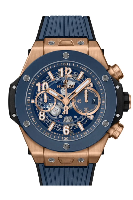 Hublot Big Bang Unico King Gold Blue Ceramic 42mm Watch 421.OL.5180.RX