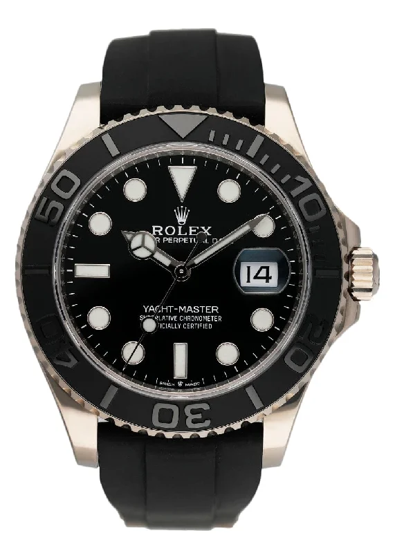 Rolex Yacht-Master 226659 Black Dial 18K White Gold Watch Box Papers