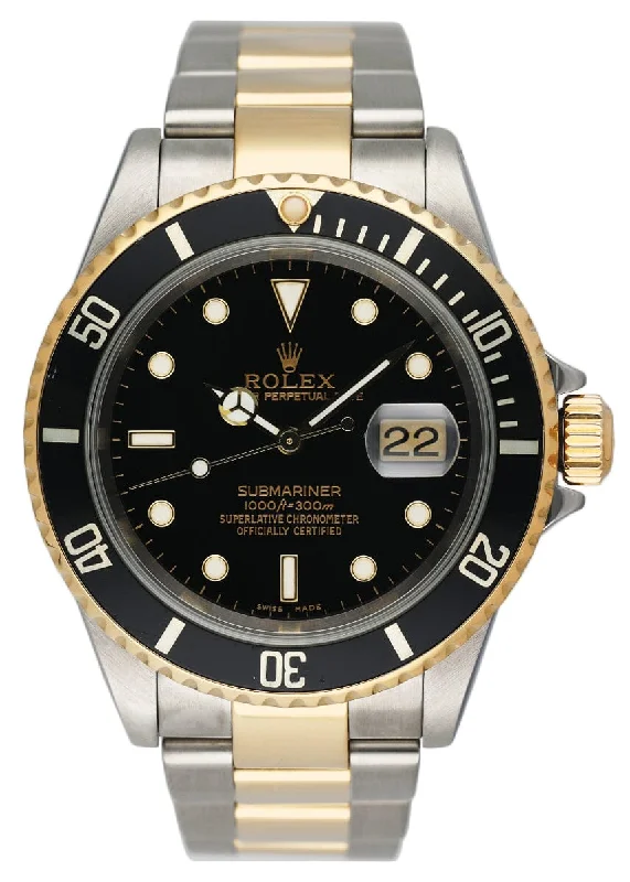 Rolex Submariner Date 16613 Two-Tone Mens Watch