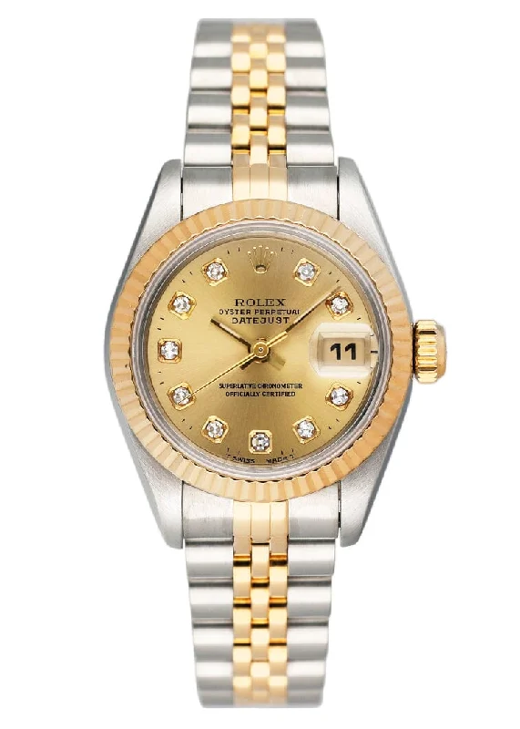 Rolex Datejust 69173 Diamond Dial Ladies Watch