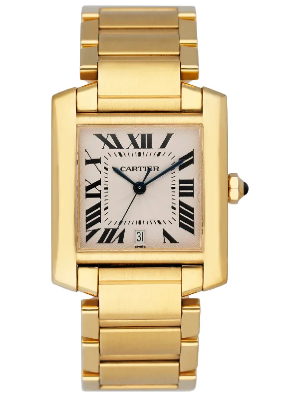 Cartier Tank Francaise 1840 18K Yellow Gold Mens Watch