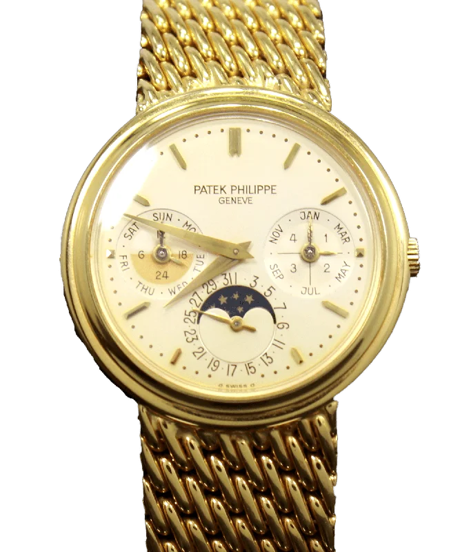 PATEK PHILIPPE Perpetual Calendar Moon 3945/001J 18k Yellow Gold Watch