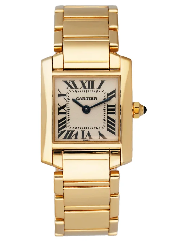 Cartier Tank Francaise 1820 18K Yellow Gold Ladies Watch Box Papers