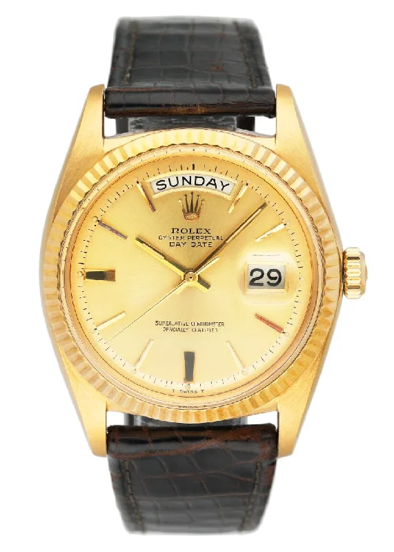 Rolex Day Date 1803 Champagne Dial 18K Yellow Gold Mens Watch