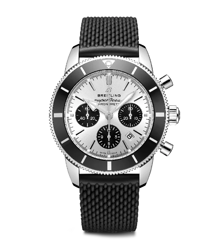 Breitling Superocean Heritage B01 Chronograph 44 Watch with Silver Dial