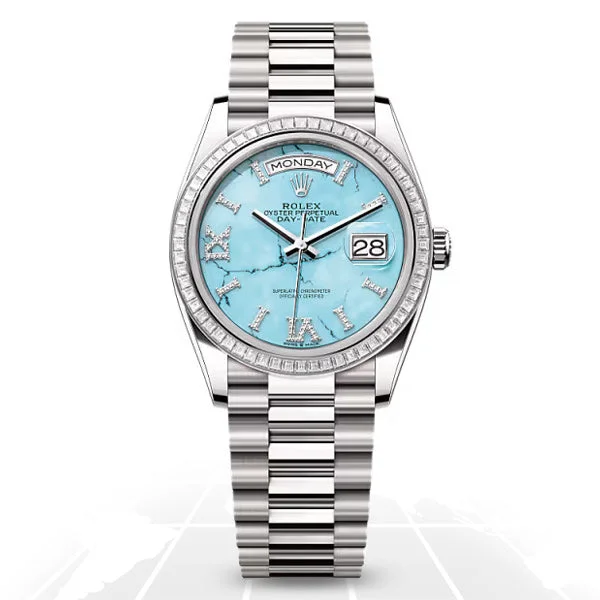 Rolex	Day-Date 36 "Turquoise"	128399TBR