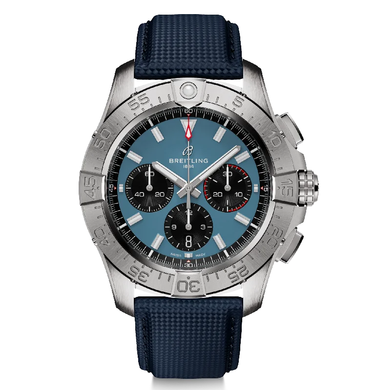 Breitling Avenger B01 Chronograph 44mm Watch with Blue Strap