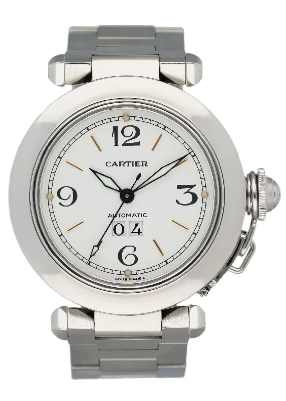 Cartier Pasha 2475 White Dial Steel Ladies Watch