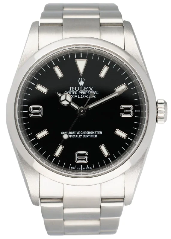 Rolex Explorer 114270 Black Dial Stainless Steel Mens Watch