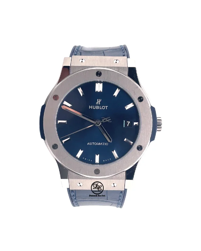 Hublot Classic Fusion Automatic Blue Dial Box and Papers PreOwned 511.NX.7170.LR