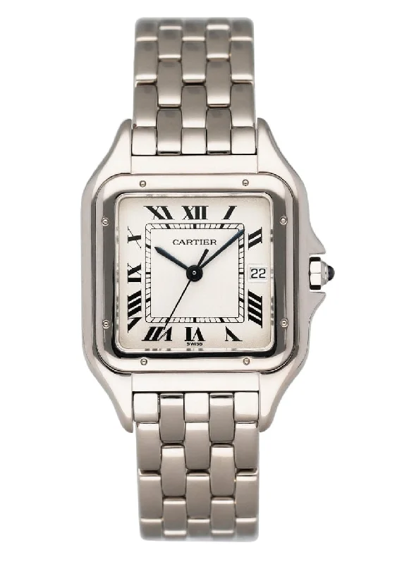 Cartier Panthere Large W25020F3 18K White Gold Mens Watch