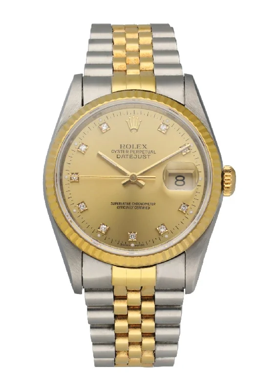 Rolex Datejust 16233 Diamond Dial Men's Watch