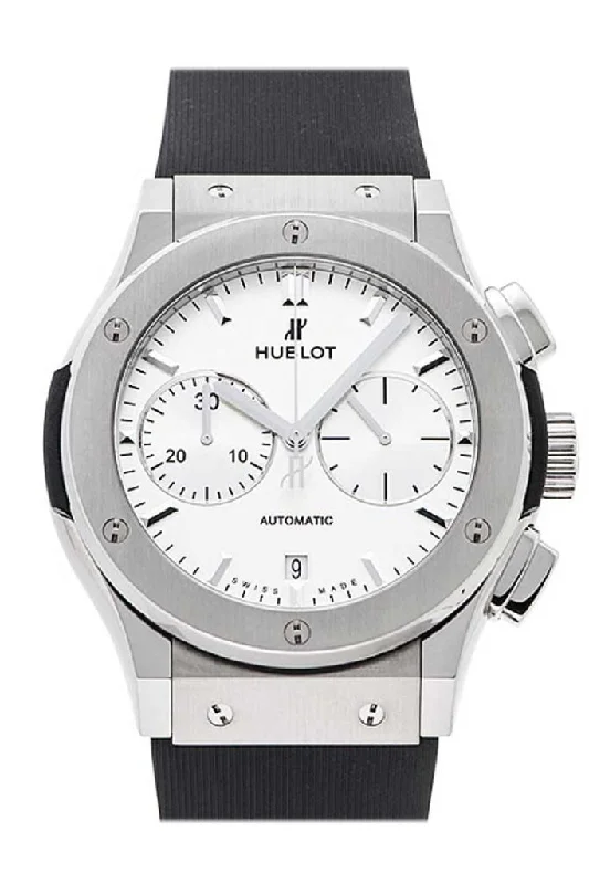 Hublot Classic Fusion Chronograph White Dial Titanium on Black Rubber Strap 521.NX.2611.RX