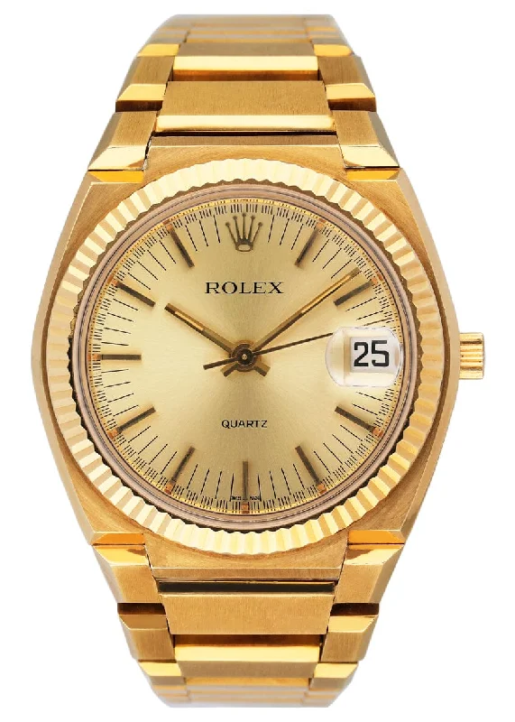 Rolex Datejust Oysterquartz 5100 18K Yellow Gold Mens Watch