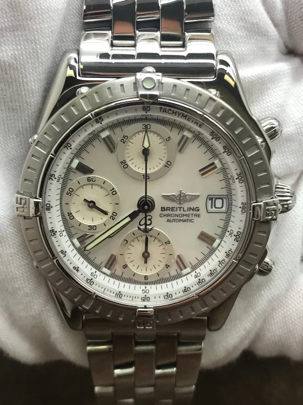 Breitling Chronomat 39mm A13352 Mother of Pearl Dial Automatic Men's Watch