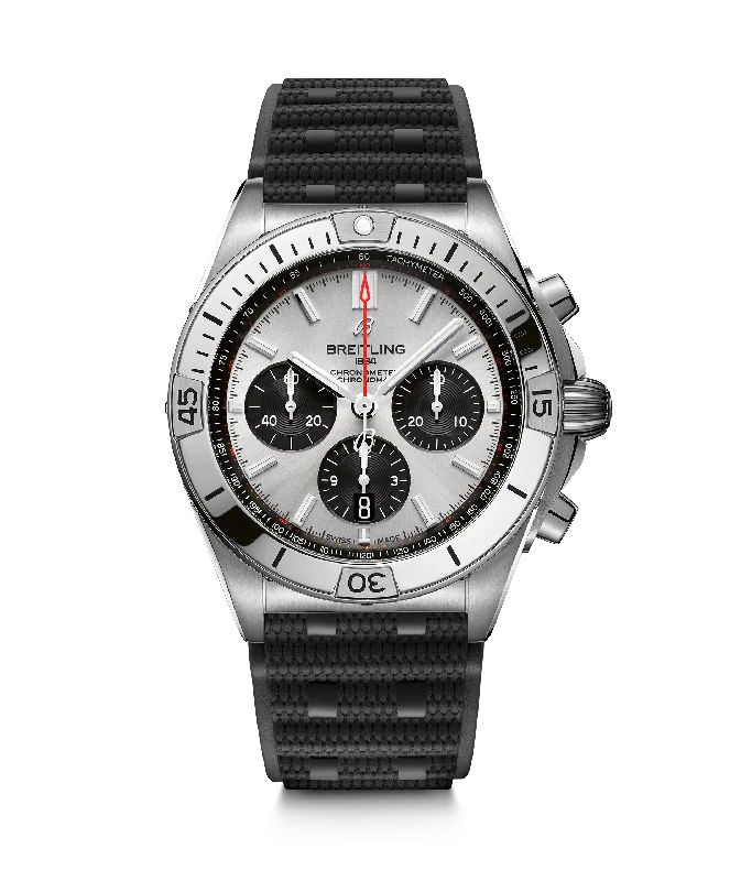 Breitling Chronomat B01 Chronograph 42 Watch with Silver Dial