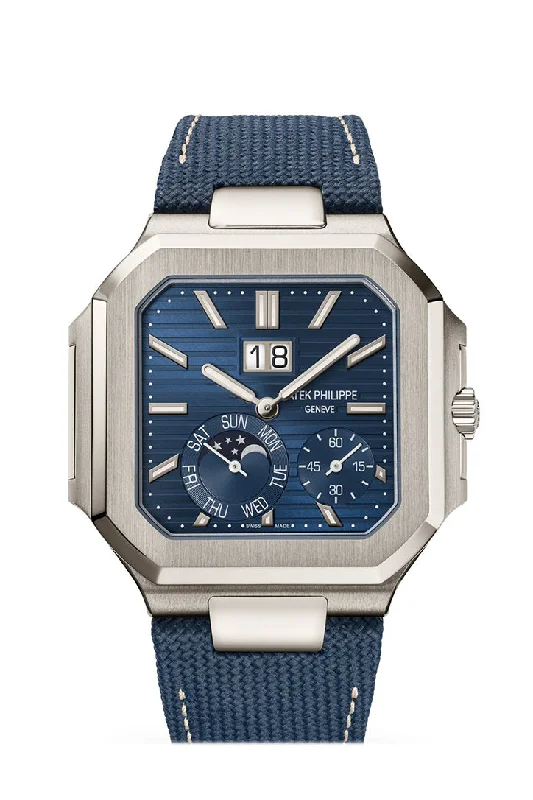 Patek Philippe Cubitus Grand Date Blue Dial Platinum Watch 5822P-001