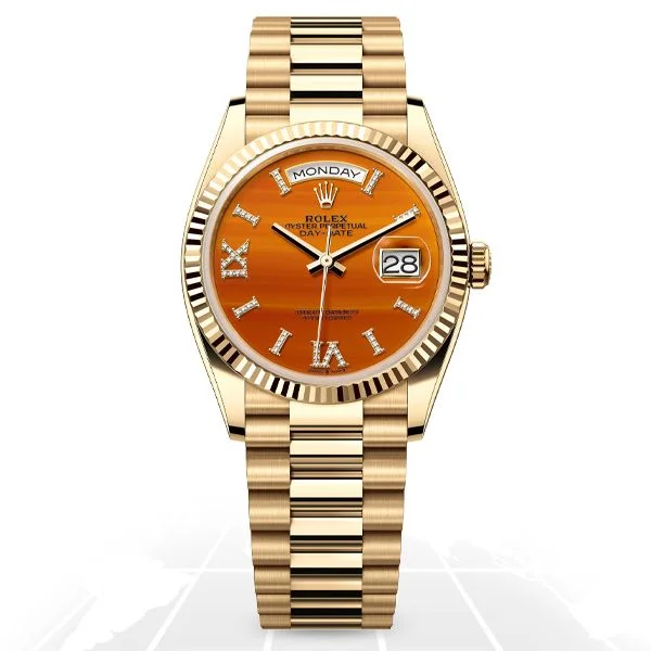 Rolex	Day-Date 36 "Carnelian" 128238