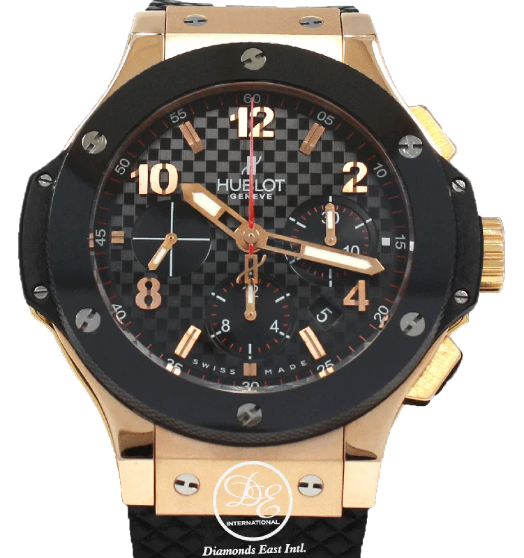 Hublot Big Bang 18K Rose Gold 44mm Chronograph Carbon Dial 301.PB.131.RX PAPERS