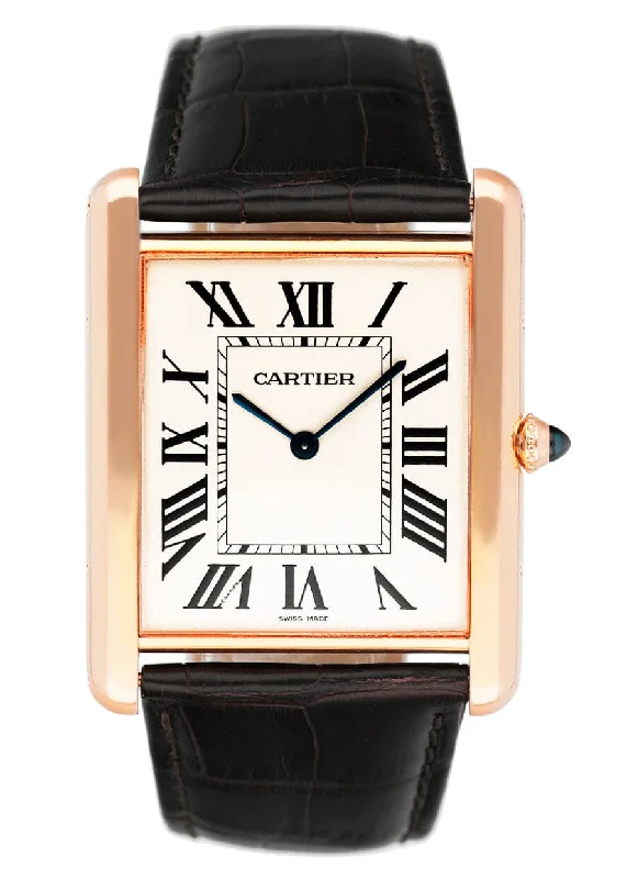 Cartier Tank Louis XL W1560017 18K Rose Gold Mens Watch