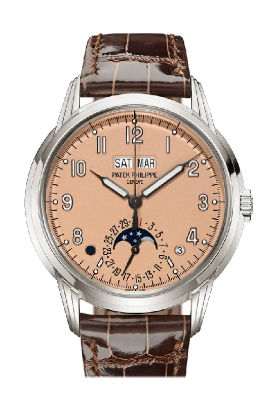 Patek Philippe Grand Complications Perpetual Calendar Salmon Dial Platinum Watch 5320G-011 5320G