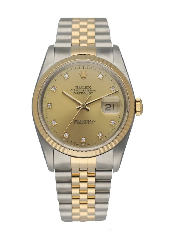 Rolex Datejust 16233 Diamond Dial Men's Watch