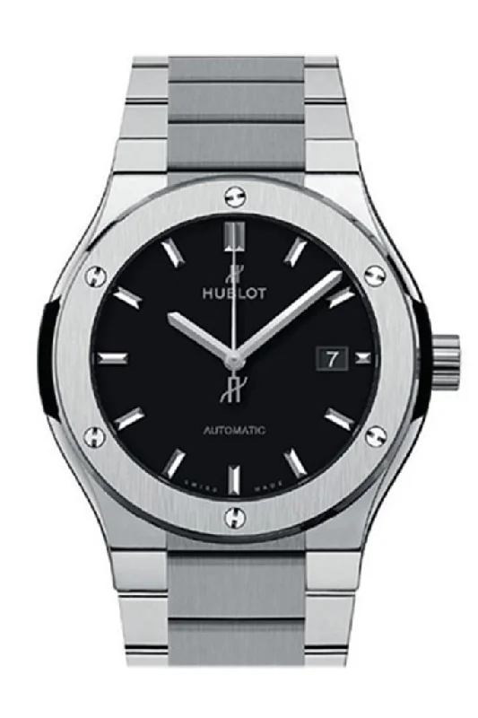 Hublot Classic Fusion 42mm Matte Black Dial Automatic Titanium Men's Watch 548.NX.1170.NX