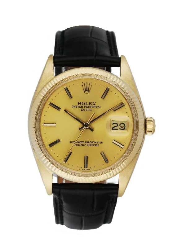 Rolex Oyster Perpetual Date 1503 18K Yellow Gold Vintage Watch