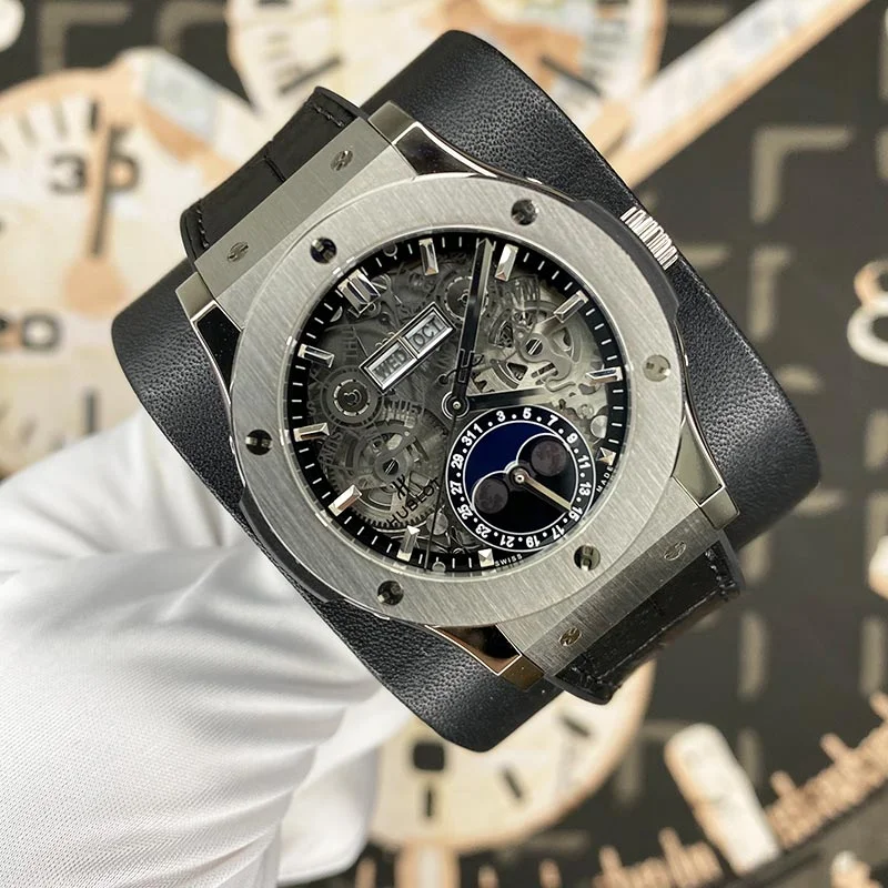 Hublot Classic Fusion Aerofusion Moonphase Titanium 42mm Skeleton Dial 547.NX.0170.LR