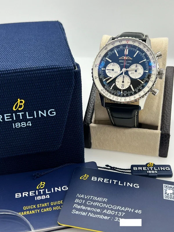 Breitling Navitimer B01 Chronograph AB0137 46mm Stainless Steel Box Paper