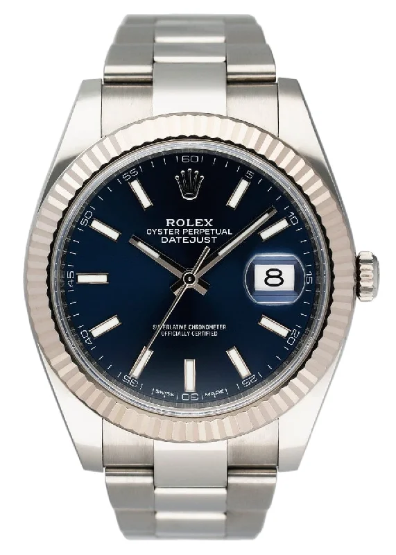 Rolex Datejust 41 126334 Blue Dial Stainless Steel Mens Watch Box Papers