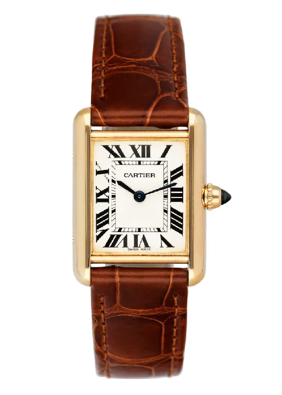 Cartier Tank Louis W1529856 18K Yellow Gold Ladies Watch Box Papers