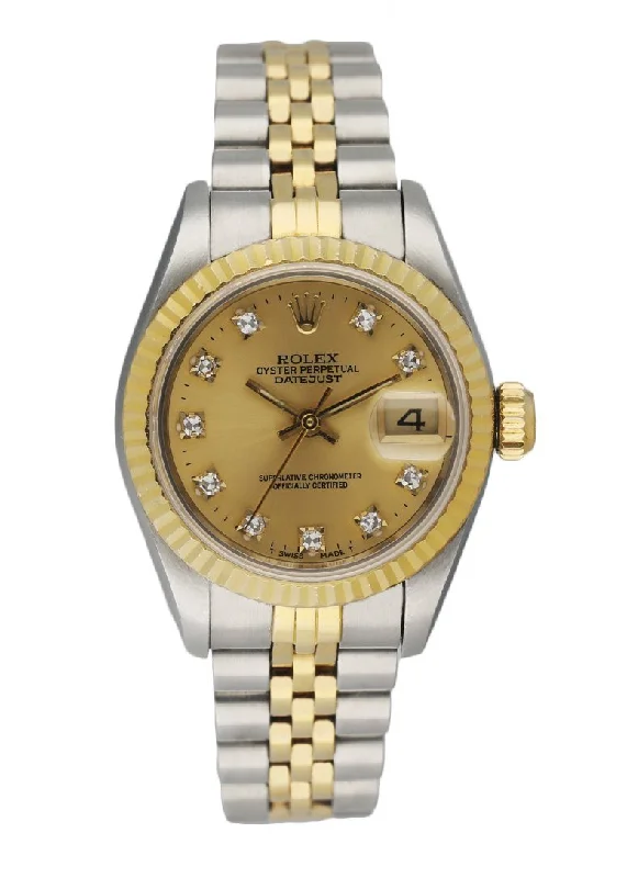 Rolex Datejust 69173 Diamond Dial Ladies Watch