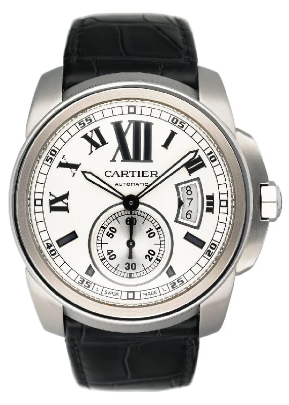 Cartier Calibre Large W7100015 Steel Mens Watch