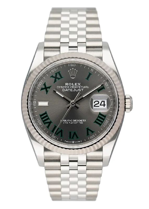 Rolex Datejust 36 126234 Wimbledon Dial Mens Watch Box Papers