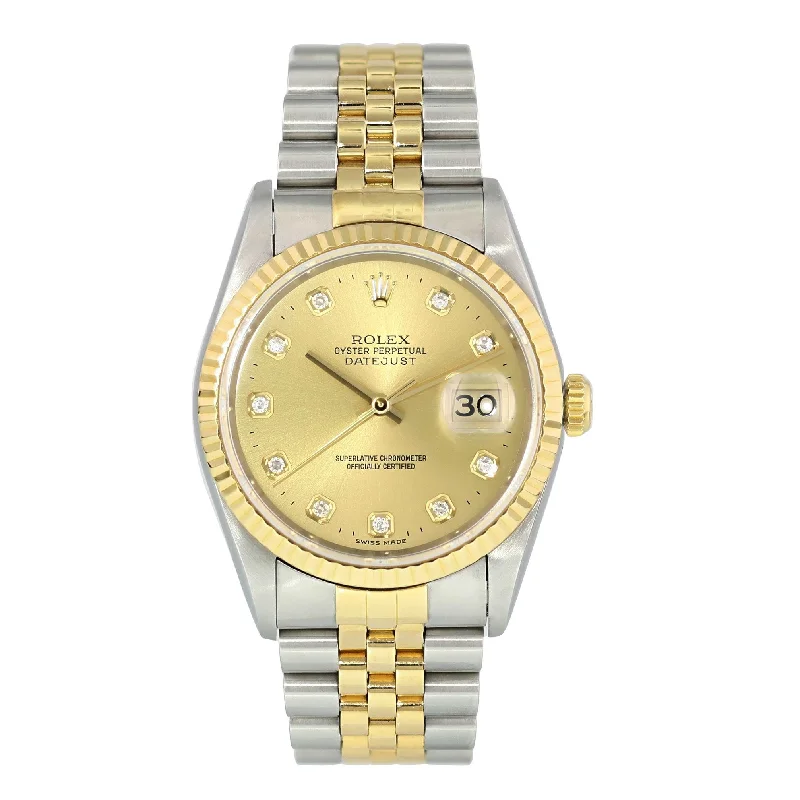 Rolex Datejust 16233 Diamond Dial Men's Watch