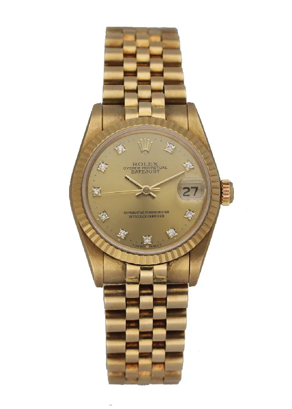 Rolex Datejust 68278 President Diamond Dial Midsize Ladies Watch