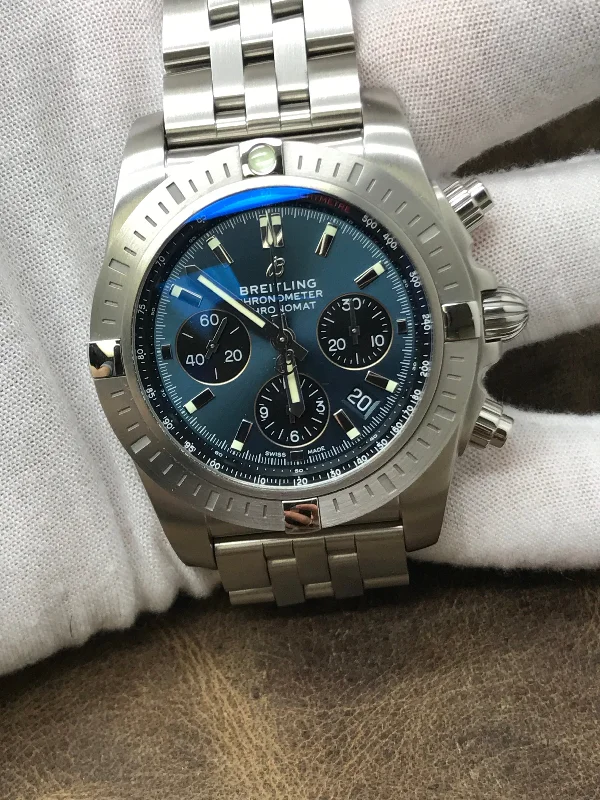 Breitling Chronomat B01 AB0115101C1A1 Blue Dial Automatic Men's Watch