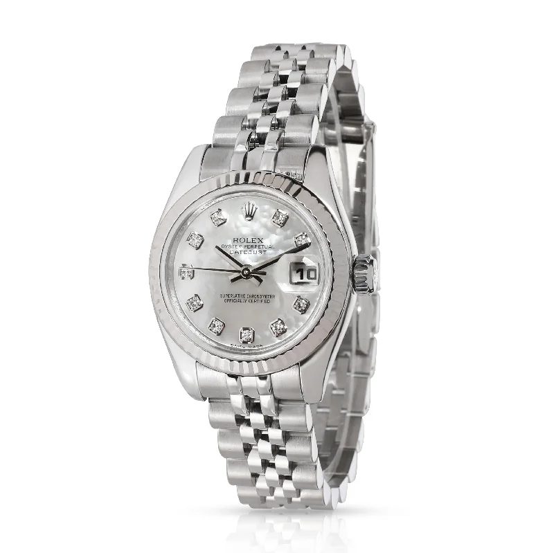 Rolex Datejust 179174 Womens Watch in 18kt Stainless Steel/White Gold